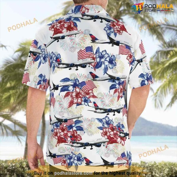 Delta Air Lines Boeing 757-232 Hawaiian Shirt