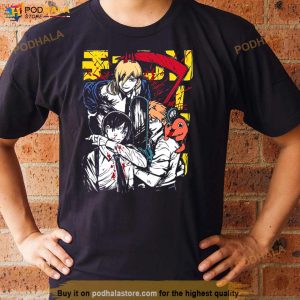 Denji Power Aki Characters Chainsaw Man Shirt 3
