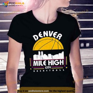 Denver Basketball Retro Mile High City Vintage 2023 Shirt 2