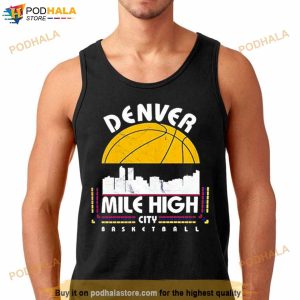 Denver Basketball Retro Mile High City Vintage 2023 Shirt 3