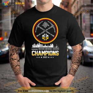 Denver Nuggets Western Conference Champions Two Sided 2023 Shirt 3