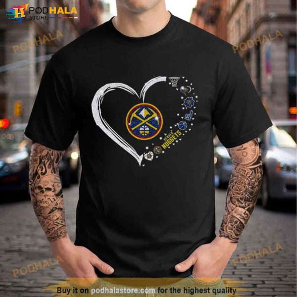 Denver Nuggets Western Conference Glitter Heart 2023 Shirt