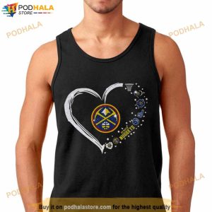 Denver Nuggets Western Conference Glitter Heart 2023 Shirt 3