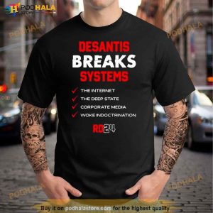 Desantis Breaks Systems The Internet The Deep State Corporate Media Woke Indoctrination Shirt 3