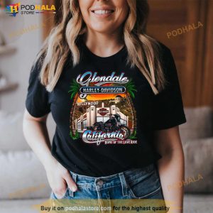 Design Glendale Harley Davidson Hollywood California Home Of The Love Ride Shirt 3