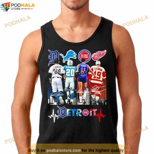 Detroit Miguel Cabrera Barry Sanders Isiah Thomas And Steve Yzerman Detroit Signatures Shirt 3