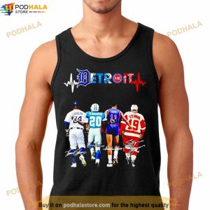 Detroit Sports Teams Cabrera B.Sanders Thomas And Yzerman Signature Shirt
