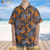 Detroit Tigers Hawaiian Shirt Tropical Flower Pattern, Gift For MLB Fans