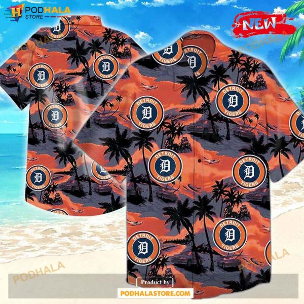 Detroit Tigers MLB Tommy Bahama Tropical Summer Hawaiian Shirt