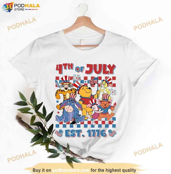Disney 4th of July Shirt, Mickey And Friends Checkered Independence Day Shirt