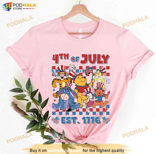 Disney 4th of July Shirt, Mickey And Friends Checkered Independence Day Shirt