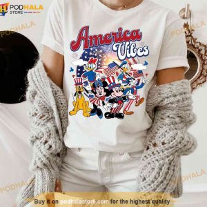 Disney America Vibes Happy 4th Of July Shirt Mickey Friends Independence Day Gift 2