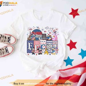 Disney Epcot Happy 4th of July Shirt, Mickey & Friends Independence Day Family Patriotic