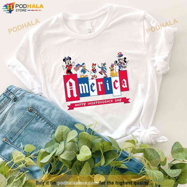 Disney Happy Independence Day Shirt, America Mickey Friends 4th Of July TShirt
