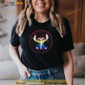 Disney Lilo Stich Ohana Pride Circle Short Sleeve Shirt