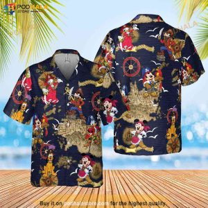 Disney Pirates Of Caribbean Hawaiian Shirt, Mickey And Friends A Pirate's Life