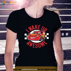 Disney Pixar Cars 3 Mcqueen Wake Up Awesome Graphic Shirt 2