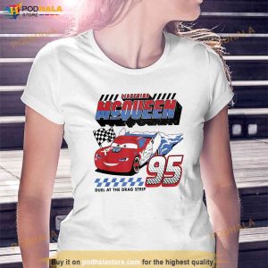 Disney Pixar Cars Lightning Mcqueen Americana Car Race White Shirt 3