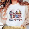 Disney Snacks Coffee 4th Of July Shirt, Mickey And Friends Disney Patriotic Gift