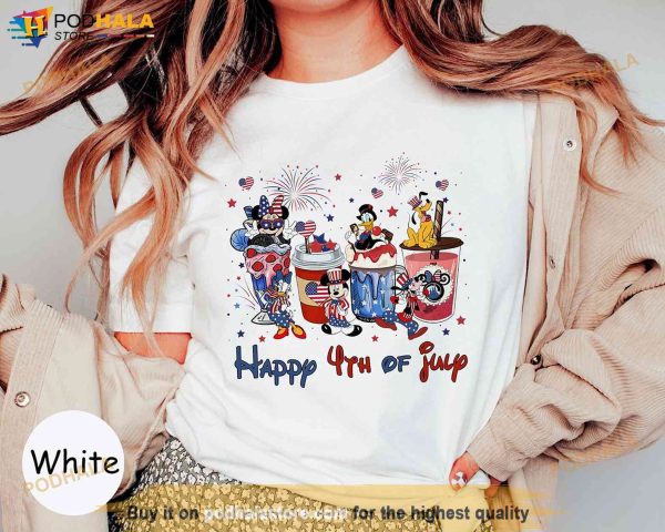 Disney Snacks Coffee 4th Of July Shirt, Mickey And Friends Patriotic Shirt