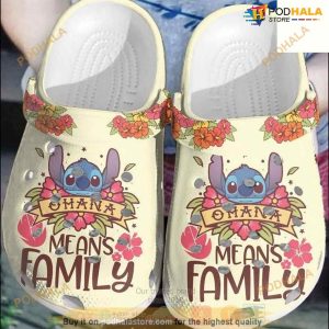Disney Stitch Ohana Mean Family Crocs Clog Shoes