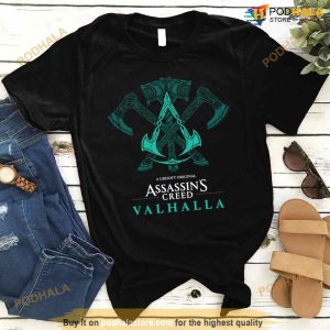 Distressed Celtic Weapons Viking Logo Assassin's Creed Valhalla Shirt 2