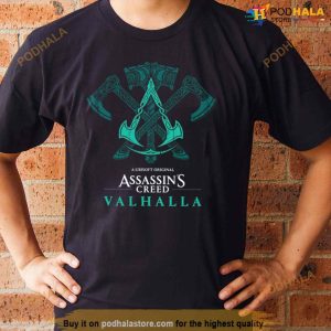 Distressed Celtic Weapons Viking Logo Assassin's Creed Valhalla Shirt 3