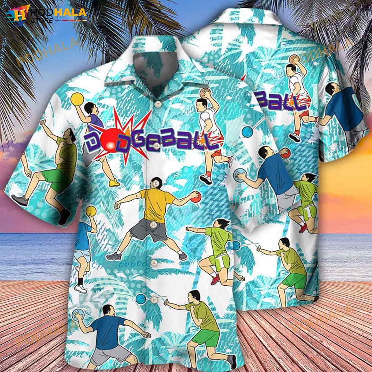 Dodgeball Ball Games Tropical Life 3D Funny Hawaiian Shirt Dodgeball Ball Games Tropical Life 3D Funny Hawaiian Shirt