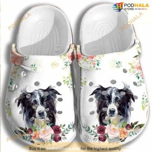 Dog Flower Croc Shoes For Women