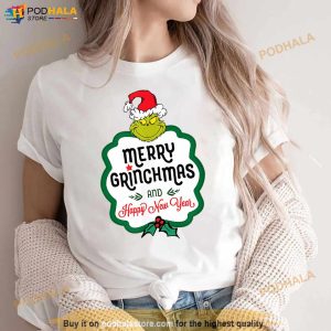 Dr Seuss Grinch Happy New Year T Shirt 2