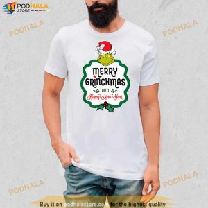 Dr Seuss Grinch Happy New Year T Shirt 3