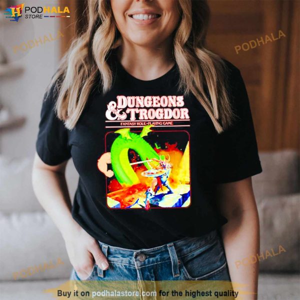 Dungeons And Trogdor Fantasy Role Playing Game Shirt