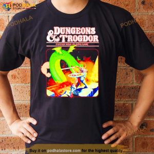 Dungeons And Trogdor Fantasy Role Playing Game Shirt 3