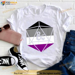 Dungeons Dragons Asexual Pride Flag Dice Logo T Shirt 2
