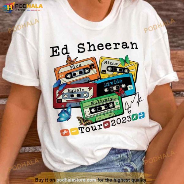 Ed Sheeran Cassette Shirt, Mathematics America Tour 2023 Gift For Fans