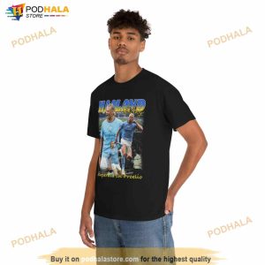 Erling Haaland Man City Tshirt Manchester City 90s Vintage Rap Football Tee
