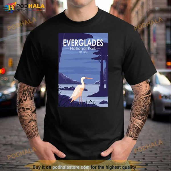 Everglades National Park Egret Vintage Shirt