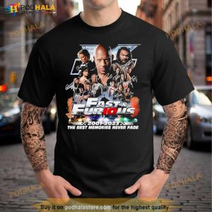 Fast And Furious 2001 2023 The Best Memories Never Fade Signatures Shirt 3