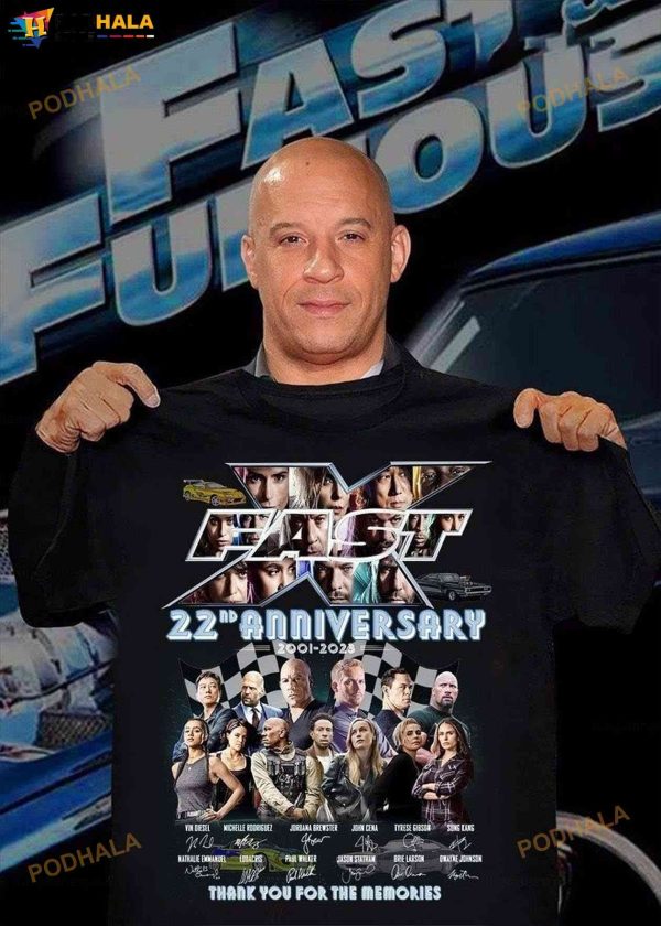 Fast And Furious Anniversary Shirt, Thank You For The Memories Shirt