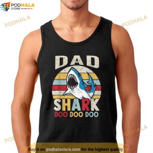 Fathers Day Funny Dad Shark Grandpa Gift Men Shirt 3