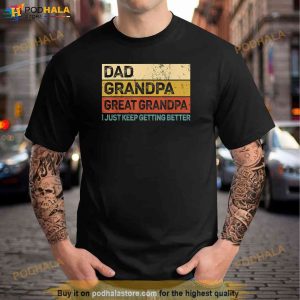 Fathers Day Gift from Grandkids Dad Grandpa Great Grandpa Shirt