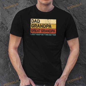 Fathers Day Gift From Grandkids Dad Grandpa Great Grandpa Shirt 2
