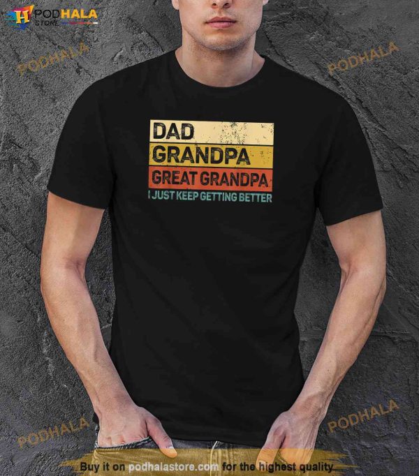 Fathers Day Gift from Grandkids Dad Grandpa Great Grandpa Shirt