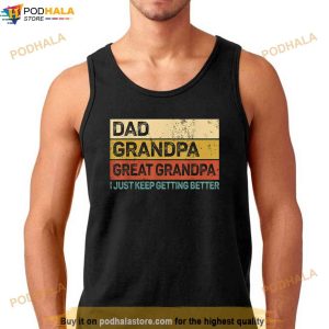Fathers Day Gift From Grandkids Dad Grandpa Great Grandpa Shirt 3