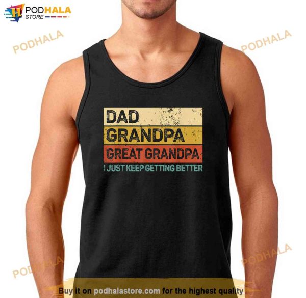 Fathers Day Gift from Grandkids Dad Grandpa Great Grandpa Shirt