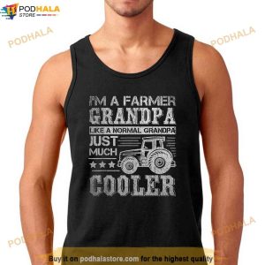 Fathers Day Gift Idea Grandpa Tractor Farmer Shirt 3