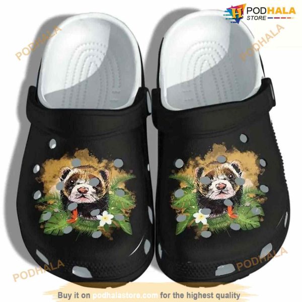Ferrets Tropical Flower Clogs Crocs Clog Shoes