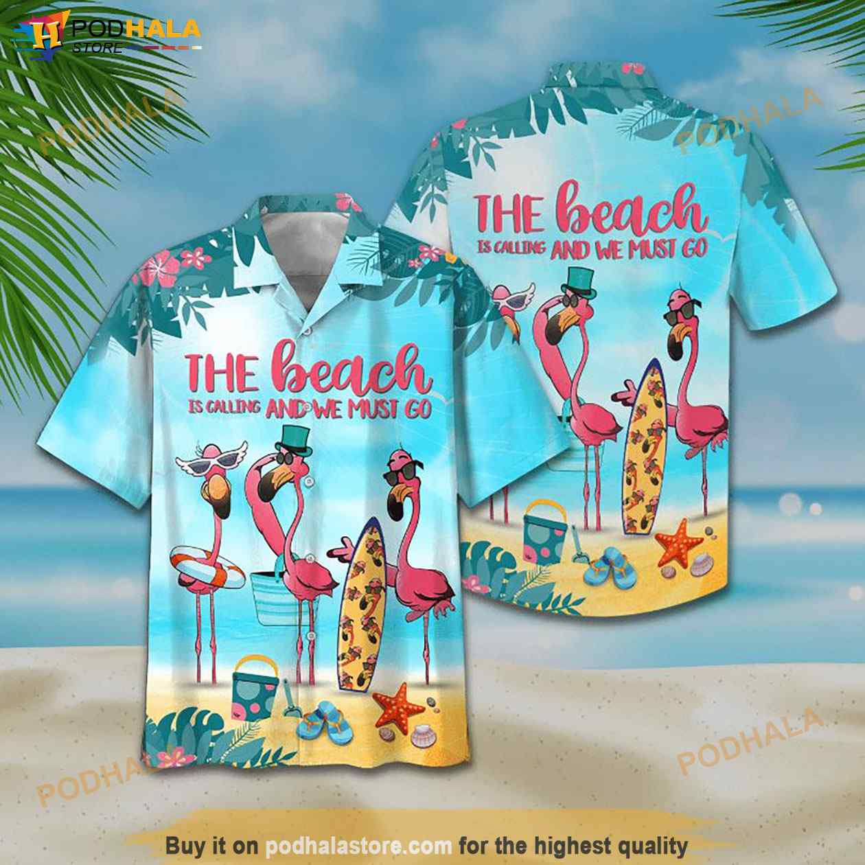 Flamingo Hawaiian Shirt Flamingo Beach Funny Hawaiian Shirt