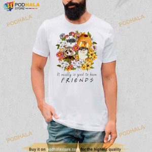 Floral Rocket Racoon It Really Is Good To Have Friends Shirt