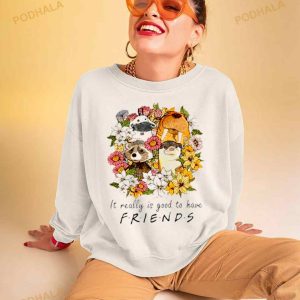 Floral Rocket Racoon It Really Is Good To Have Friends Shirt 3